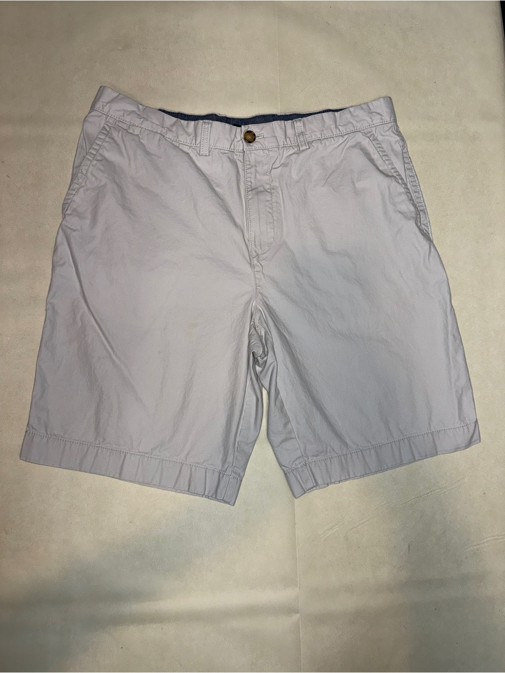 Tommy Hilfiger Light Gray Flat Front Cotton Shorts